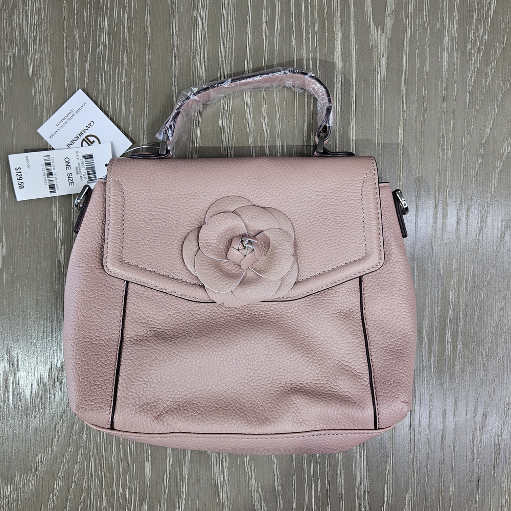 Giani Bernini flap with floral applique small crossbody bag - Pink